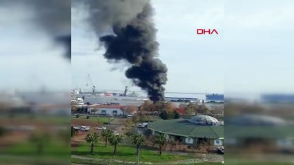 Samsun Limanı'ndaki patlamadan ilk görüntüler