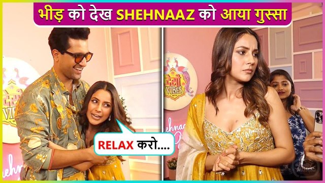 Arey Shaant.. Shehnaaz Gill Gets Hyper On Paps | Fun Chat With Vicky Kaushal