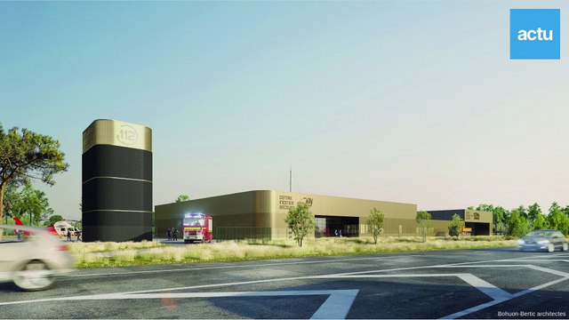 Pompiers à Pornic : une tour de manœuvres en construction