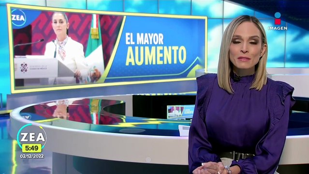 Claudia Sheinbaum celebra el aumento al salario mínimo