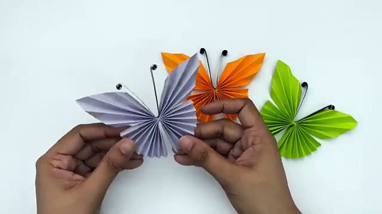How To Make Easy Paper Butterfly  For Kids - Nursery Craft Ideas - Paper Craft Easy | Easy Origami Butterfly In only 2 Minutes / Very Simple