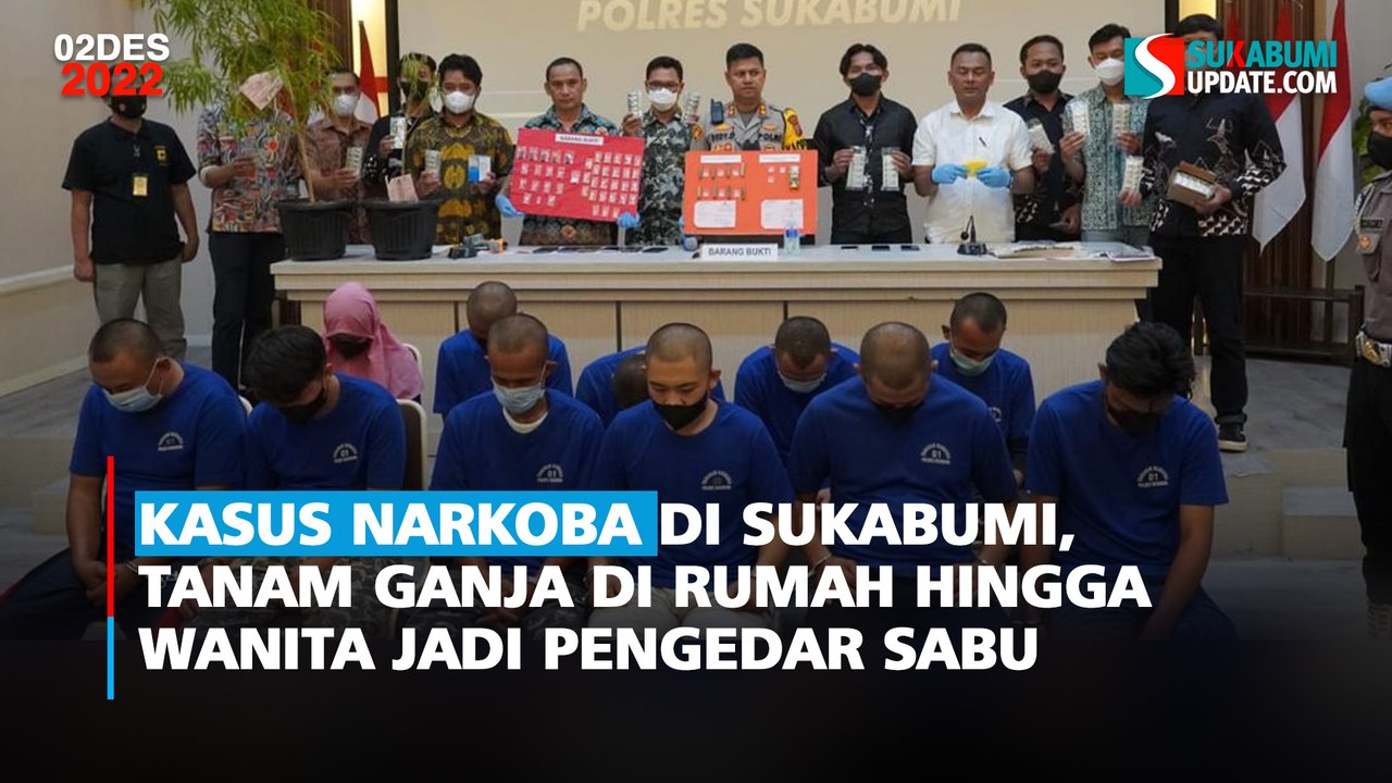 Kasus Narkoba di Sukabumi, Tanam Ganja di Rumah hingga Wanita Jadi Pengedar Sabu
