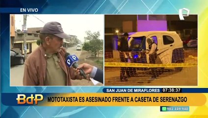 Download Video: SJM: sicarios asesinan de cinco disparos a mototaxista frente a caseta de seguridad