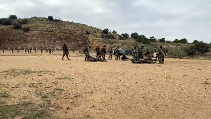 Entrenamiento formativo de soldados ucranianos en la Academia de Infantería de Toledo