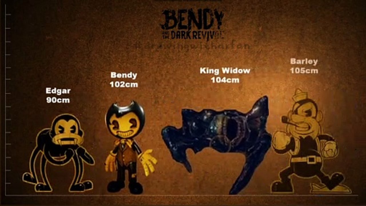 The Dark Revival of Bendy BATDR BATIM Height Comparison Height ...