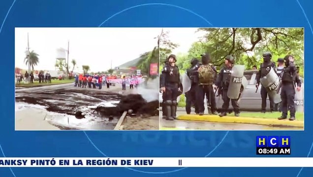 ¡Amarga Navidad! De nuevo, empleados de Hondutel protestan exigiendo salarios atrasados