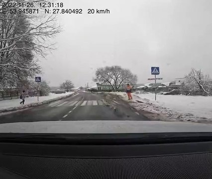 Un passant sauve la vie d'un enfant au passage piétons (Biélorussie)
