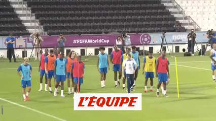 Theo Hernandez ménagé lors de l'entraînement  - CM 2022 - Bleus