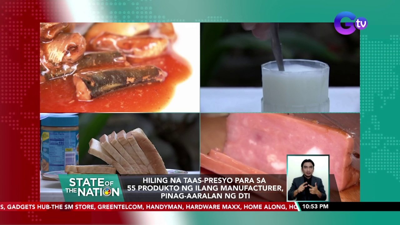 Hiling na taas-presyo para sa 55 produkto ng ilang manufacturer, pinag-aaralan ng DTI | SONA