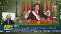 Presidente peruano Pedro Castillo hace llamado al diálogo