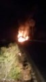 army truck caught fire on udaipur highway