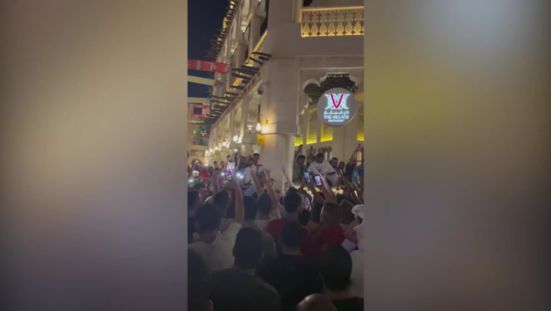 ⁣Japanese fans join in singing Arab songs in Qatar