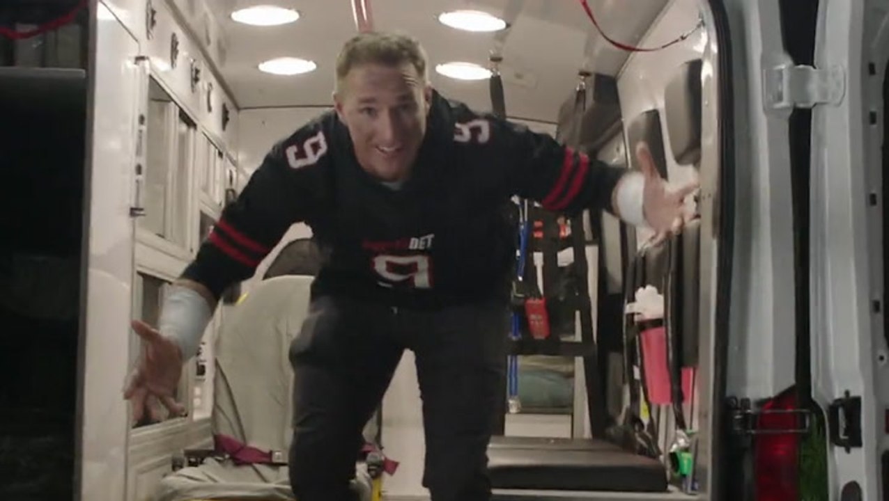 Drew Brees in Fake Lightning Strike Promotional Stunt