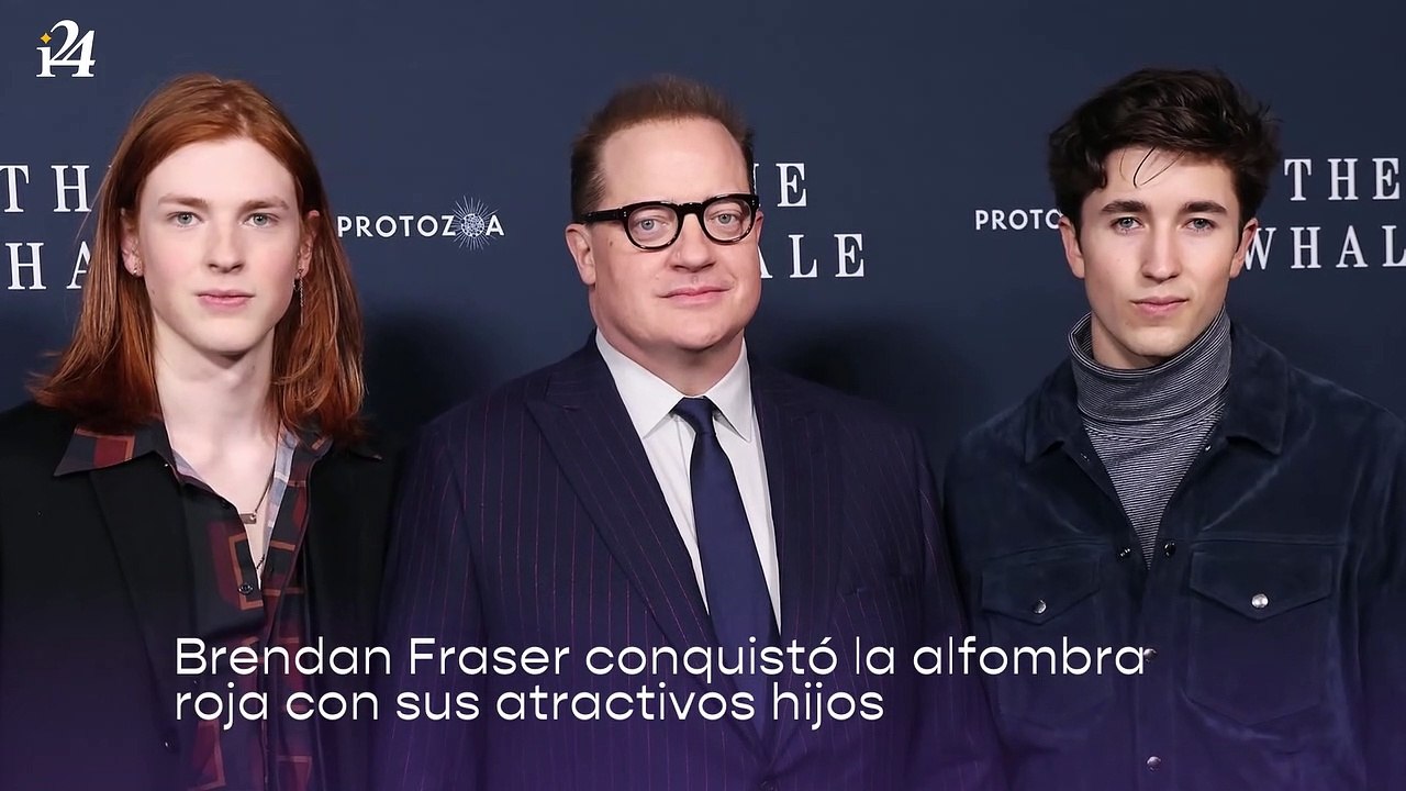 Brendan Fraser conquistó la alfombra roja con sus atractivos hijos: “Heredaron sus genes”