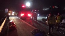 TAG Otoyolu'nda otomobil tıra arkadan çarptı: 2 ölü, 5 yaralı
