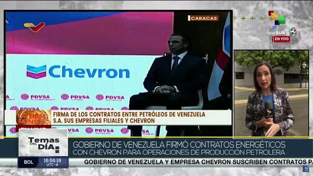 Venezuela: PDVSA y Chevron suscribieron contratos para reactivar la producción petrolera