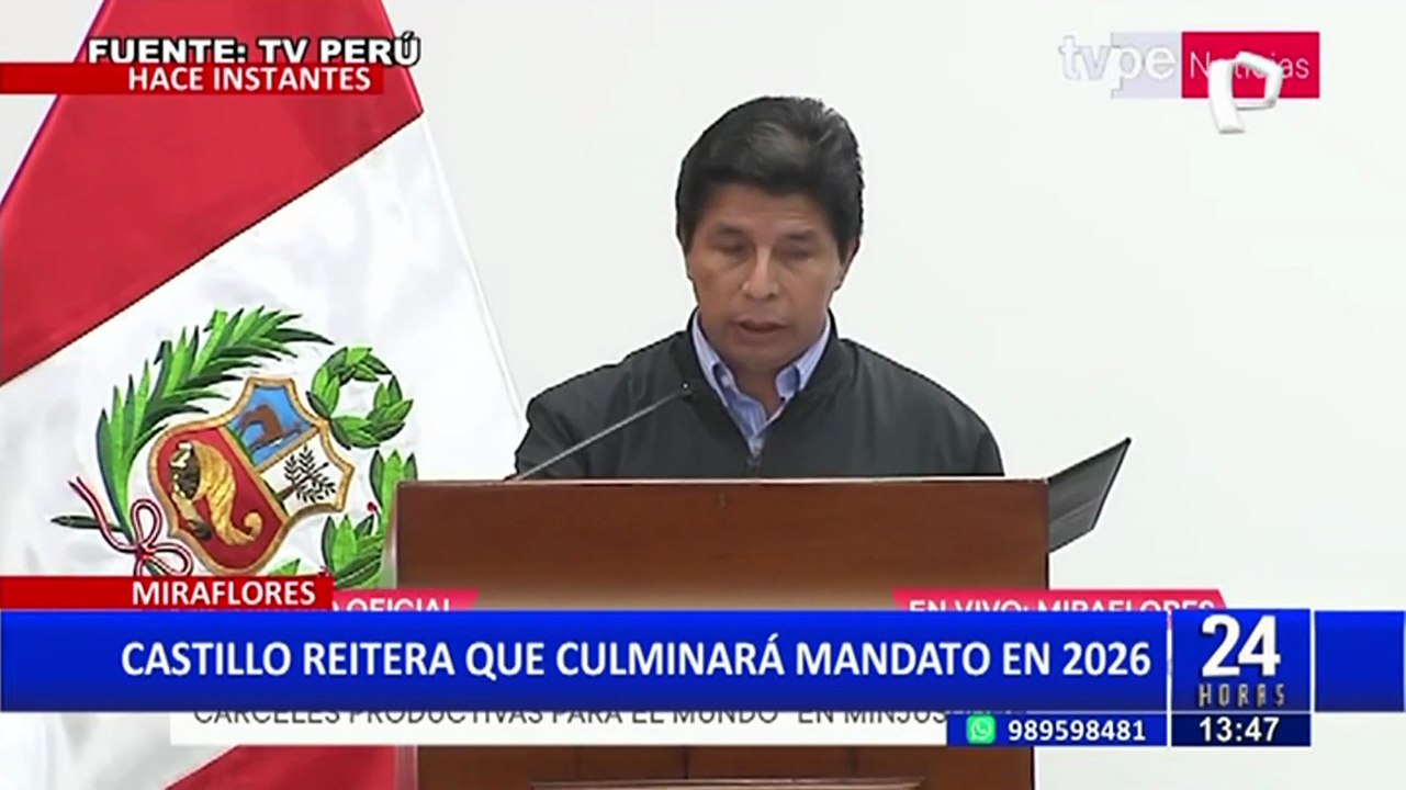 Pedro Castillo: La vacancia presidencial estaría en manos de Perú Libre