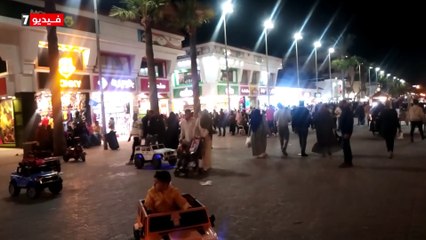 شارع النيل برأس البر يستقبل رواده للتنزه في العطلة الأسبوعية