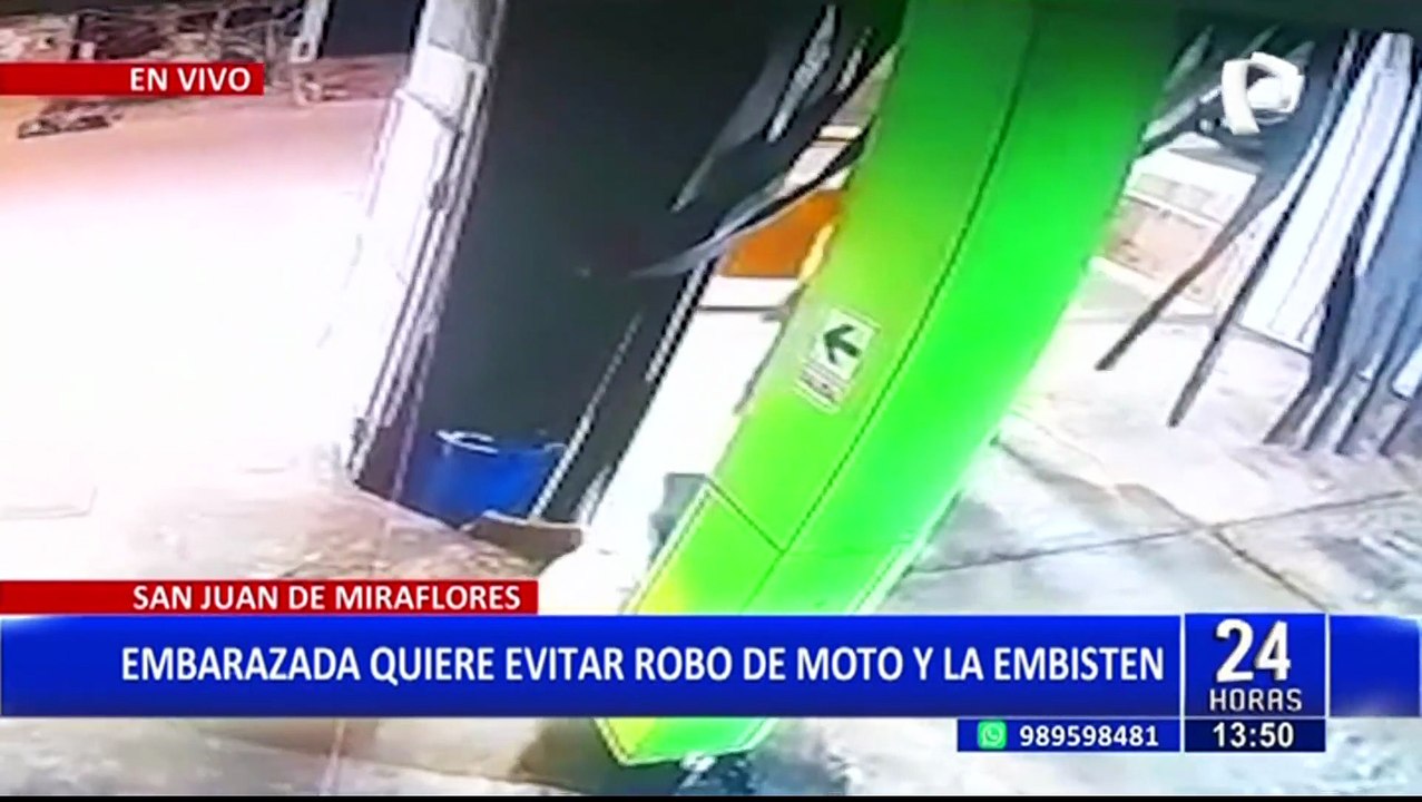 ¡Indignante! Delincuentes roban mototaxi y embisten a mujer embarazada