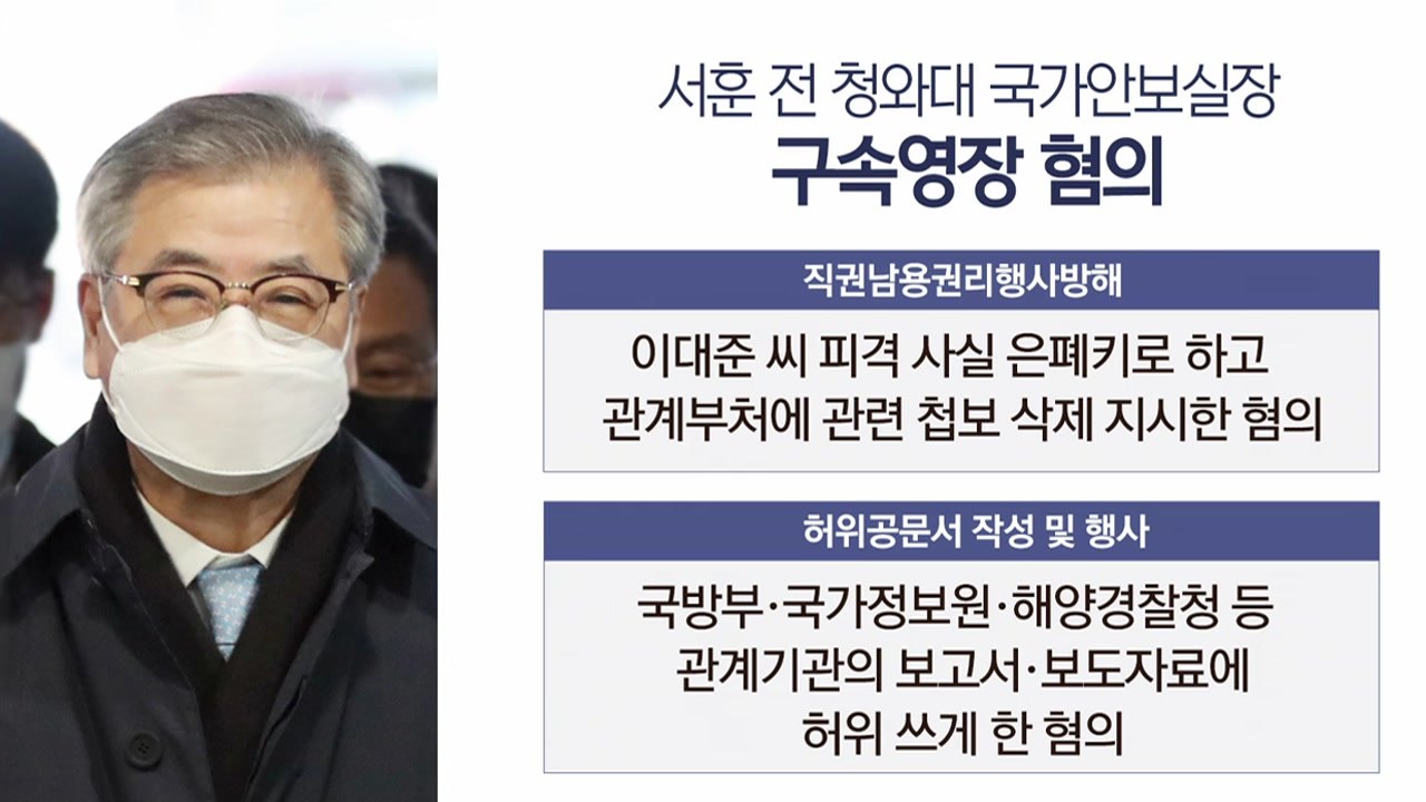 '서해 피격' 서훈 구속...文 정권 윗선 정조준 / YTN
