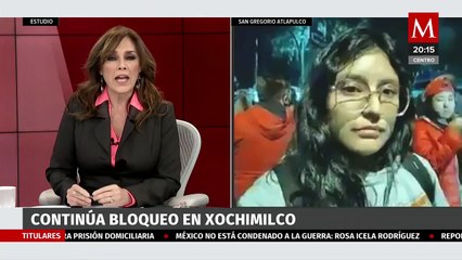 Continúan los bloqueos en el pueblo San Gregorio Atlapulco, en la alcaldía Xochimilco