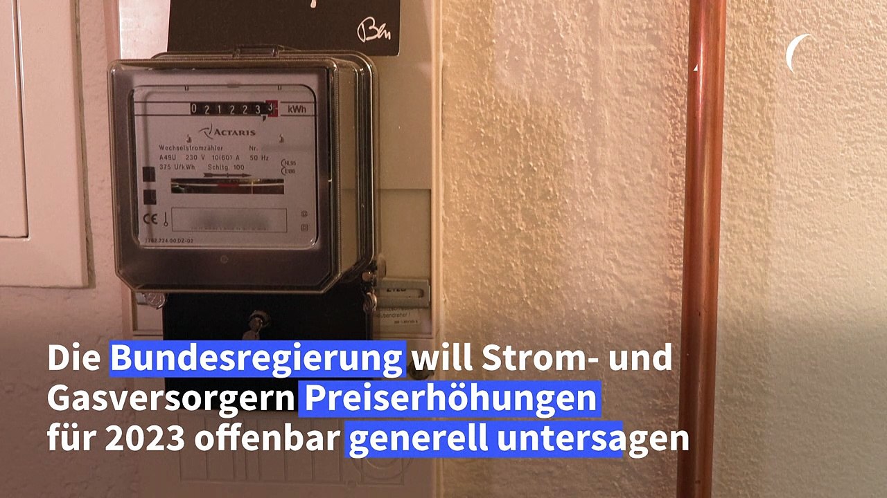 Bundesregierung will Strom- und Gaspreiserhöhungen für 2023 offenbar verbieten