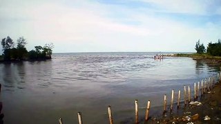 Fishing Spot in the Estuary Tirta Ayu Balongan Beach, Indramayu, West Java