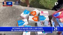 Detienen a mujer con 1 500 chips de celulares de procedencia ilícita