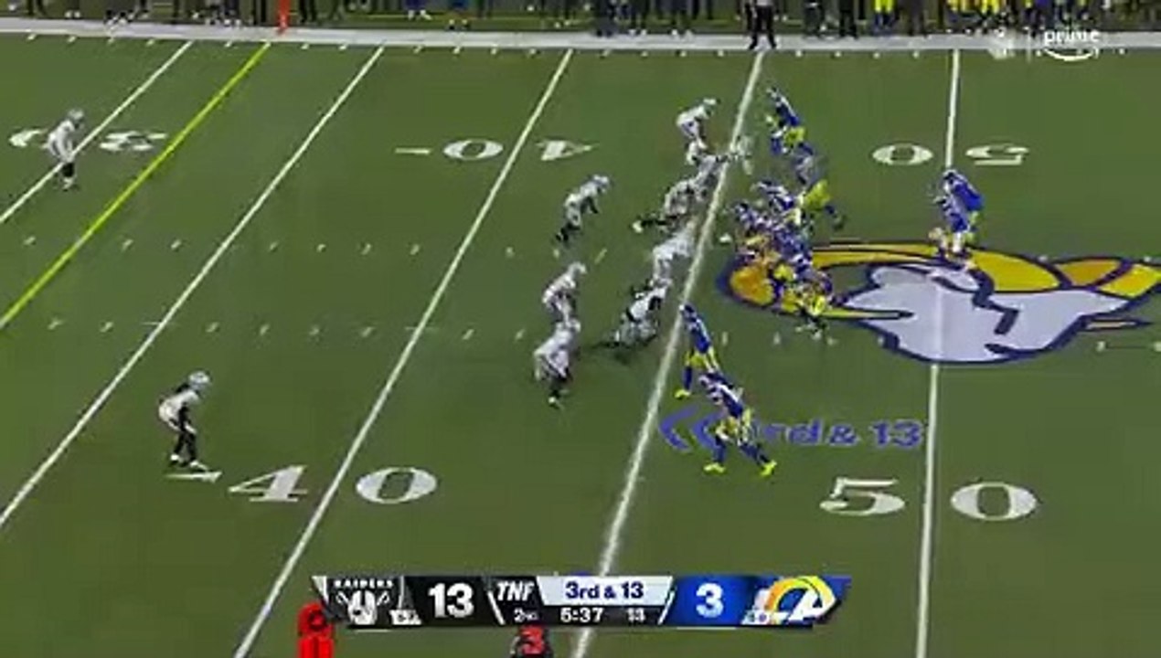 Baker throws a strike on 3rd & 13 