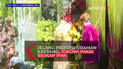 Suasana Jelang Prosesi Siraman Kaesang Pangarep, Jokowi Pakai Beskap Warna Pink Pasang Bleketepe