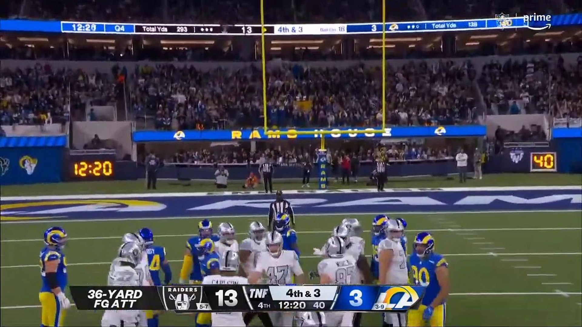 Las Vegas Raiders vs. Los Angeles Rams Highlights 4th-Qtr HD, NFL Week 14