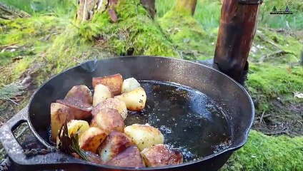 AMAZING!!! Chicken Prepared in the Forest Relaxing Cooking