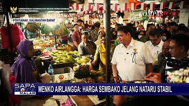 Kunjungi Pasar Flamboyan di Pontianak, Menko Airlangga Pastikan Harga Sembako Stabil Jelang Nataru