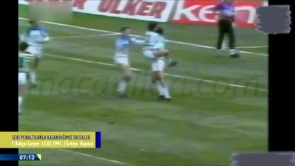 Fenerbahçe 2-2 Sarıyer (Pen. 4-3) [HD] 13.02.1991 - 1990-1991 Turkish Cup Quarter Final Match