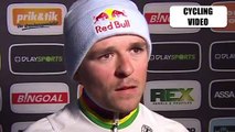 Tom Pidcock Reacts To van der Poel Crash & Superprestige Boom Race