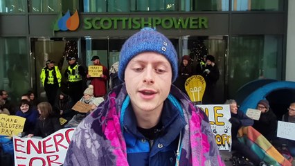 Locals ‘Warm Up’ at Scottish Power HQ in protest against fuel poverty