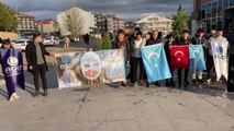 Çin'in Doğu Türkistan politikaları Karabük'te protesto edildi
