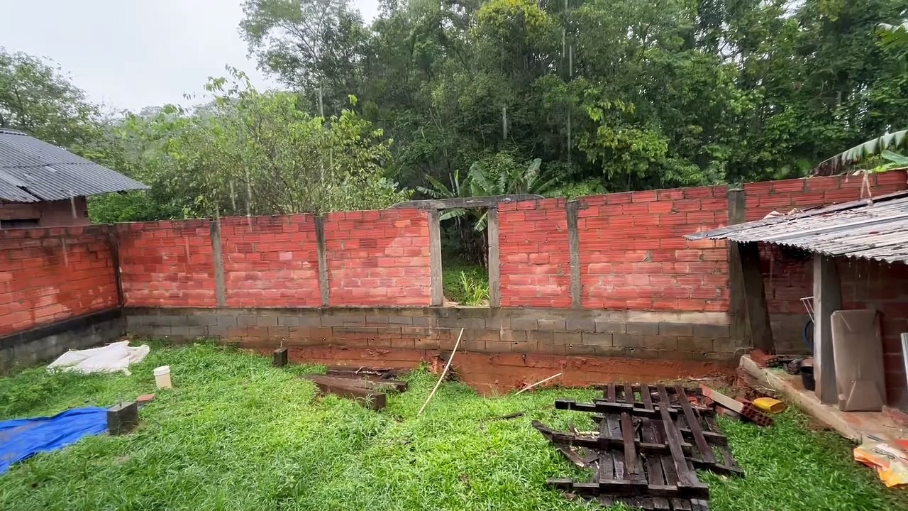 Brick Wall Falls into River