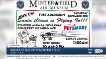 Santa Claus flies to Minter Field