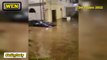 Maltempo alluvione in Sicilia - Flood in Sicily! Roads flooded in milazzo in Messina region! Italy!