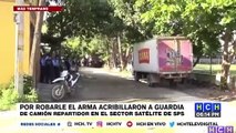 ¡Por robarle el arma! Matan a guardia de camión repartidor en colonia de San Pedro Sula