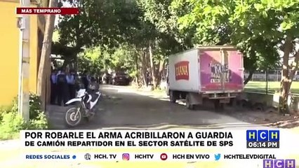 ¡Por robarle el arma! Matan a guardia de camión repartidor en colonia de San Pedro Sula