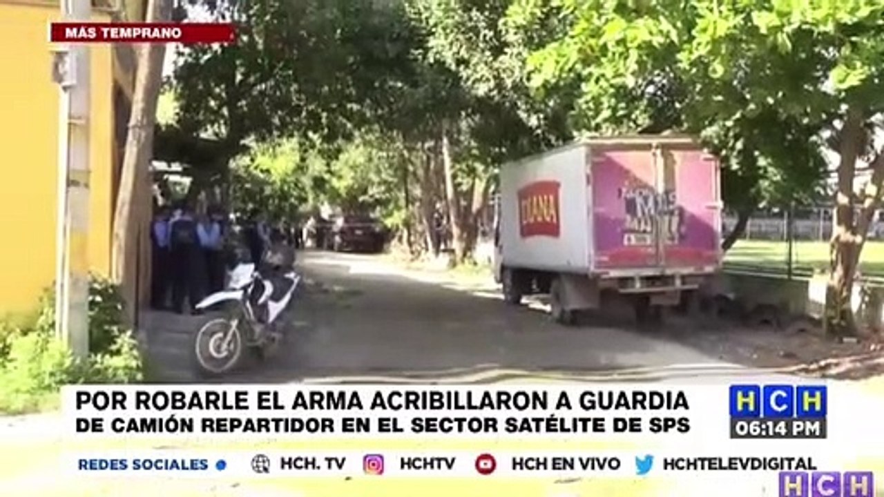 ¡Por robarle el arma! Matan a guardia de camión repartidor en colonia de San Pedro Sula