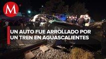 En Aguascalientes, tren arrastró a un conductor que le quiso ganar el paso; hay varios lesionados