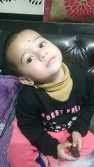 Cute Trishu repeating father words