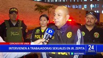 Cercado de Lima: intervienen a trabajadoras sexuales en Jirón Zepita