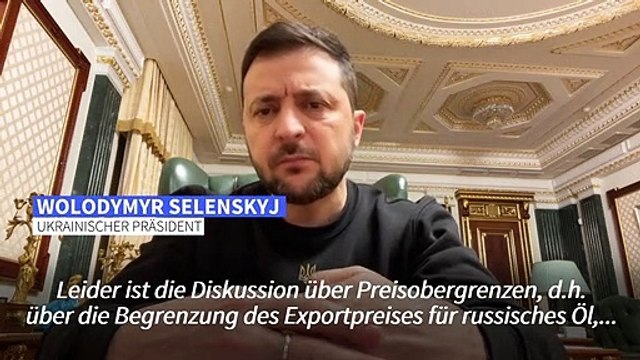 Selenskyj kritisiert Preisdeckel für russisches Öl als zu komfortabel für Moskau