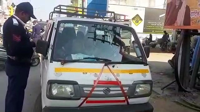 Patrika Impact : ट्रैफिक पुलिस ने काटे चालान, परिवहन विभाग चलाएगा मुहिम
