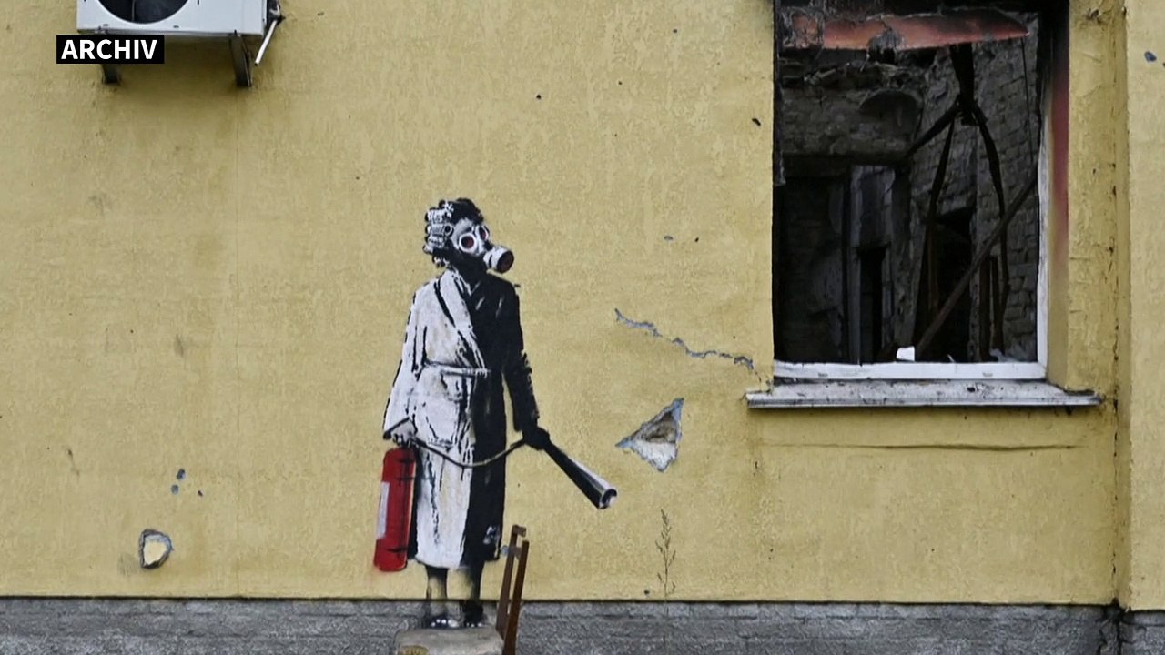Banksy-Kunstwerk bei Kiew: Polizei vereitelt Diebstahl