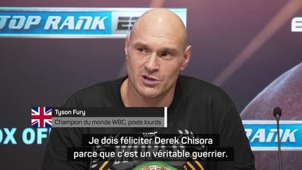 Poids lourds - Fury : "Je dois féliciter Chisora parce que c'est un véritable guerrier"